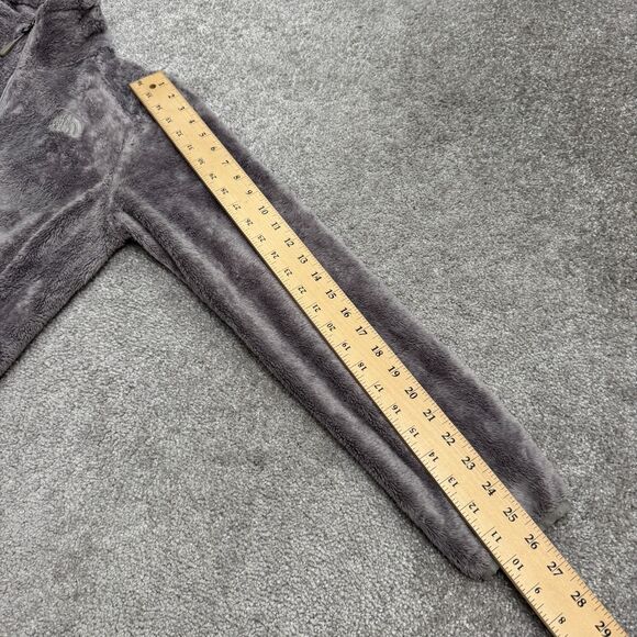 The North Face Osito 2 Fuzzy Sherpa Jacket Women Medium Gray Pocket Outdoor Hike - Picture 16 of 16